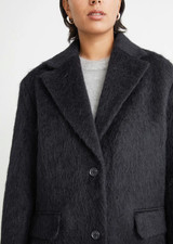 & Other Stories Brushed Fuzzy Wool Mohair Alpaca Blazer Coat Size US 4 Small