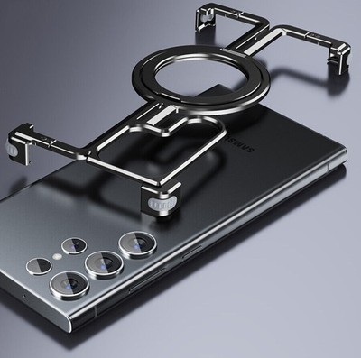 For Samsung Galaxy S24 Ultra Case, Metal Frameless, Minimalist Case with Magsafe