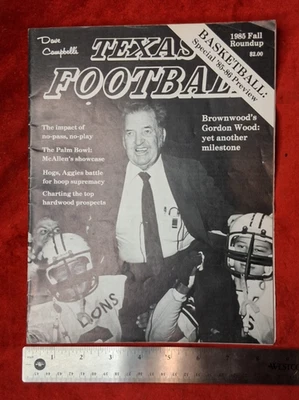 Vtg. 1985 Dave Campbell's Texas Football Magazine - '85-'86 Basketball Preview - Image 1 of 2