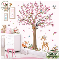Wandsticker KirschblüTe Rosa Baum Groß Wandtattoo Fuchs XL FüR Kinderzimmer