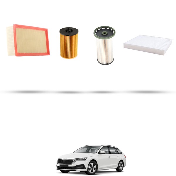 Hoffcar Wartungsset - 4 Filter FüR Skoda Octavia IV 2.0 TDI 105 Kw Ab 2020-image