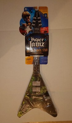 Wow Wee paper jamz Instant Rock Star Guitar Series 2 Green New/unused Read descr