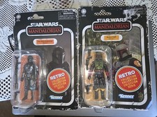 Star Wars Retro Collection The Mandalorian Beskar &  Boba Fett 3.75  Figures