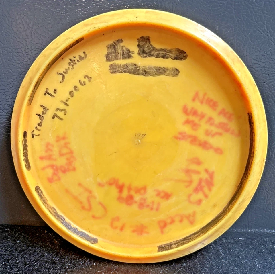 Discraft Buzzz ESP FLX Old Gummy 2007 Red Hawk Am Champ Skinny Tooled 177g Used - Image 2 of 4