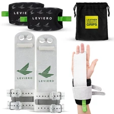 Gymnastics Grips Set Girls Dowel Grips Soft Leather Double Buckle Wrist Adjus...