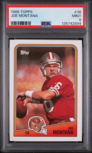 1988 TOPPS #38 JOE MONTANA PSA 9