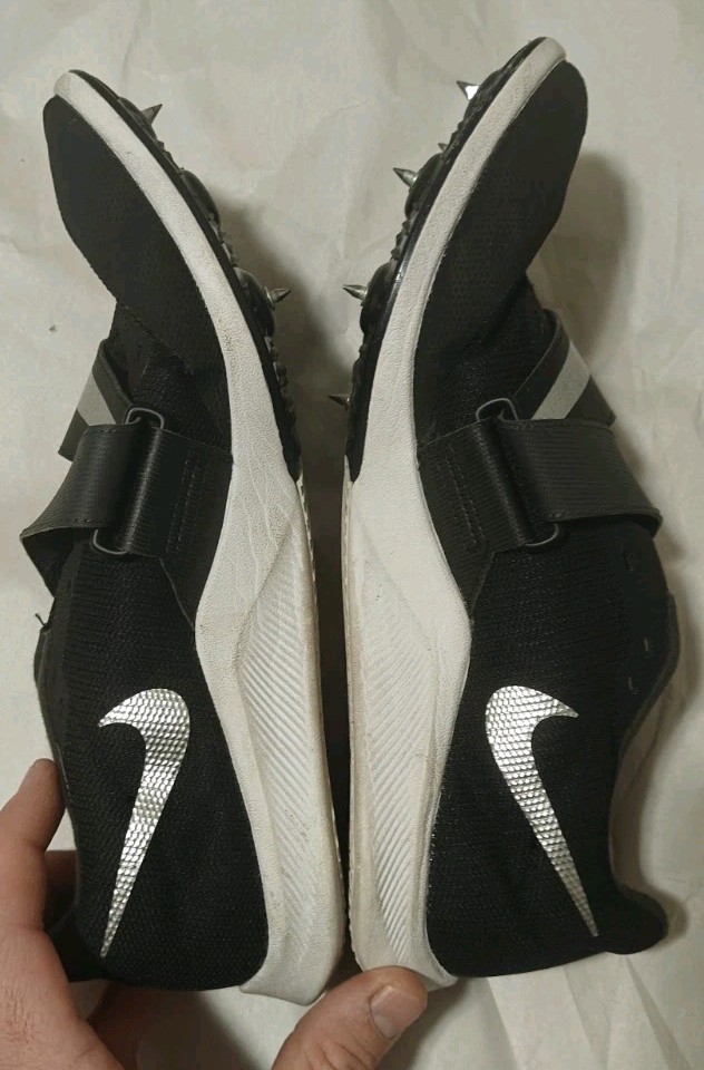 Nike Rival Jump Track Field Negro/Plateado Taco Zapatos DR2756-001 Hombres 9