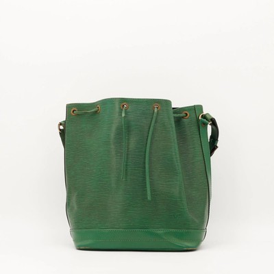 Louis Vuitton Eimer Tasche Noé Epi Grün Genarbtes Leder Vintage Authentic