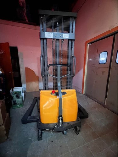 Electric Walk Behind Pallet Stacker Forklift 2200 lb 118” Lift w/ Charger