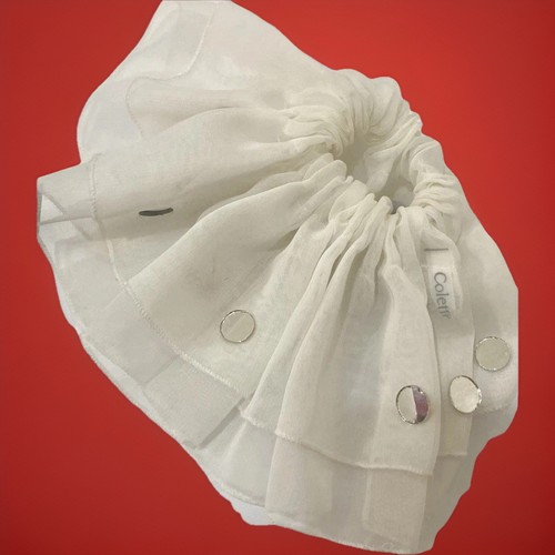 Vintage Colette Malouf Nylon Tulle w Mirrors Hair Piece Holder