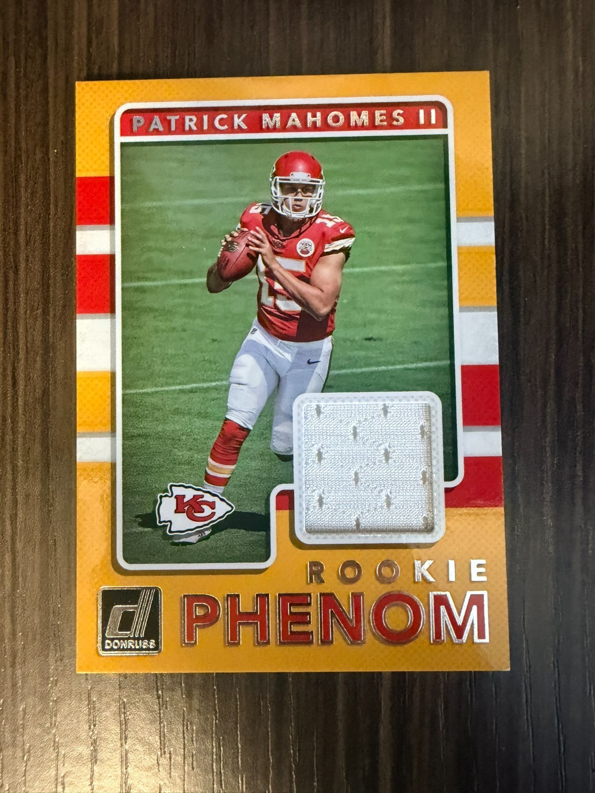 2017 Panini - Rookie Phenom Patch Patrick Mahomes II #7 (MEM, RC) - Player Worn