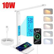 Dimmable Desk Lamp Desk Light with Wireless Charger USB Charging Port Office