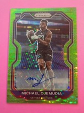 Michael Ojemudia 2020 Panini Prizm auto RC Neon Green Pulsar #317 Denver Broncos