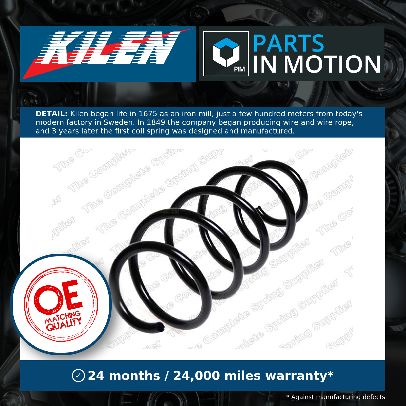 Coil Spring fits SKODA OCTAVIA Mk2 1.2 Front 10 to 13 CBZB Suspension Kilen New - Image 11