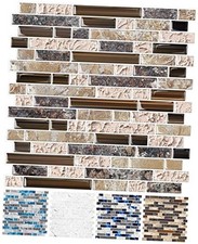 -Sheet Peel and Stick Wall Tile, Self-Adhesive Kitchen Backsplash 10 Sandstone