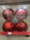 Holiday Time Jumbo Red Hanging Bell Ornaments Set of 4 for Christmas Hallmark — photo 1