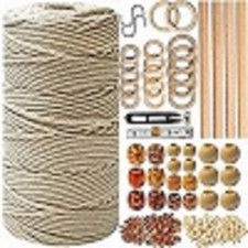 Macram Kit - 227pc Macram Wall Hanging Kit. Macram Plant Hanger Kit Supplies