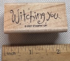 Stampin' Up Haunting Halloween Witching You Saying Rubber Stamp