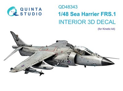 Quinta Studio 1/48 Sea Harrier FRS.1 3D-gedrucktes & farbiges Interieur...