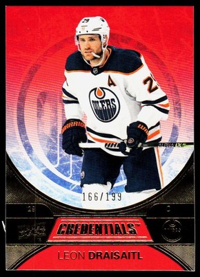 2021-22 Upper Deck Credentials #18 Leon Draisaitl Red #/199