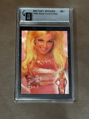BRITNEY SPEARS 1963 Style Coral Dress Authentic Worn Dress Swatch GAI COA BS1
