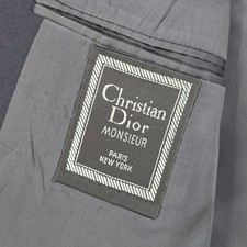 Vintage Christian Dior Monsieur Navy Blue Blazer Two Button Coat Tailored in USA