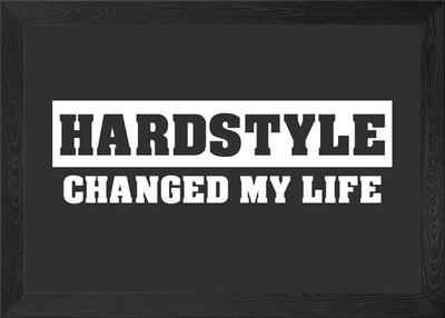 Hardstyle Changed My Life Gerahmtes Wandbild Poster Leinwanddruck Bild
