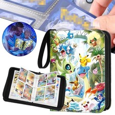 Album figurine per carte Pokemon, album carte collezionabili, impermeabile supporto carte PU