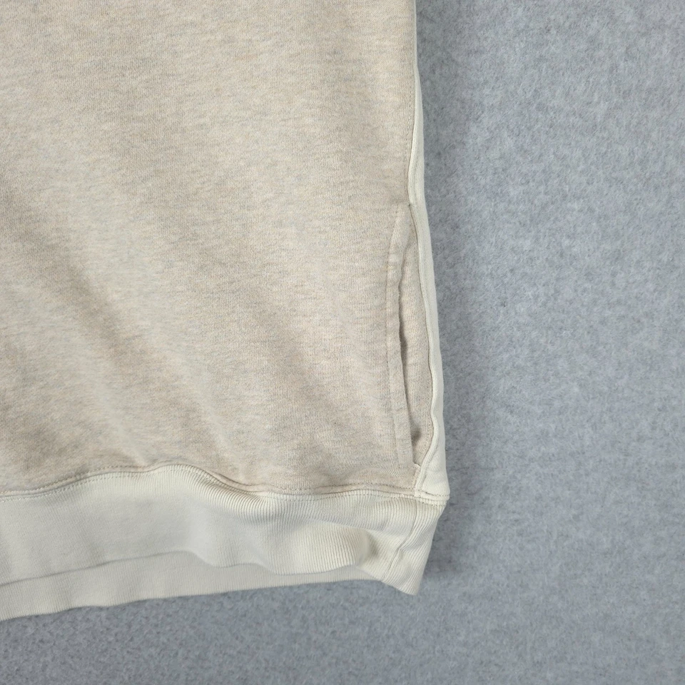 Pulôver boxy J Crew feminino grande universitário terry dois tons tamanho grande - Imagem 3 de 4