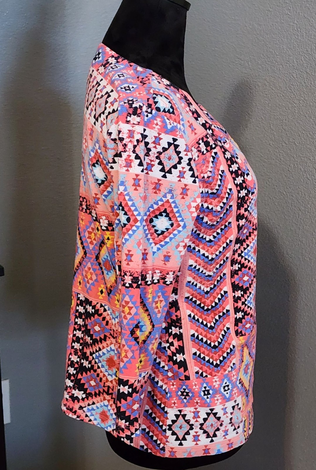 Ruby Rd Womens Blouse Medium Multicolor Aztec Geo… - image 4