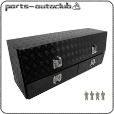 60"x13"x21" Aluminum Storage Tool Box 2x Lifting Air Rod 4x Locks for RV Pickup