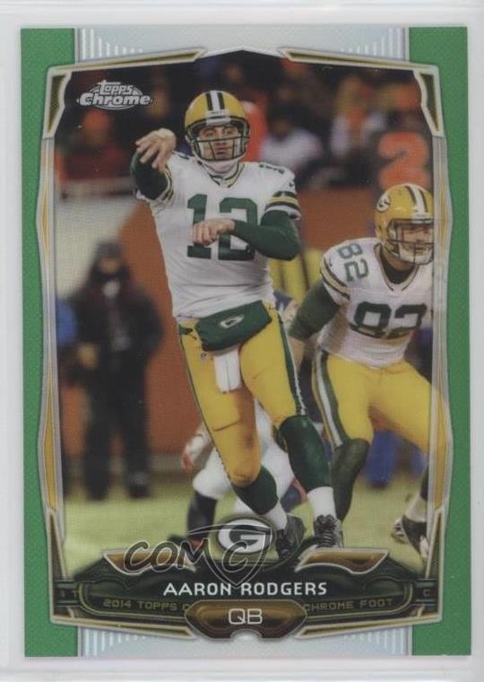 2014 Topps Chrome Green Refractor Aaron Rodgers #83 1q9