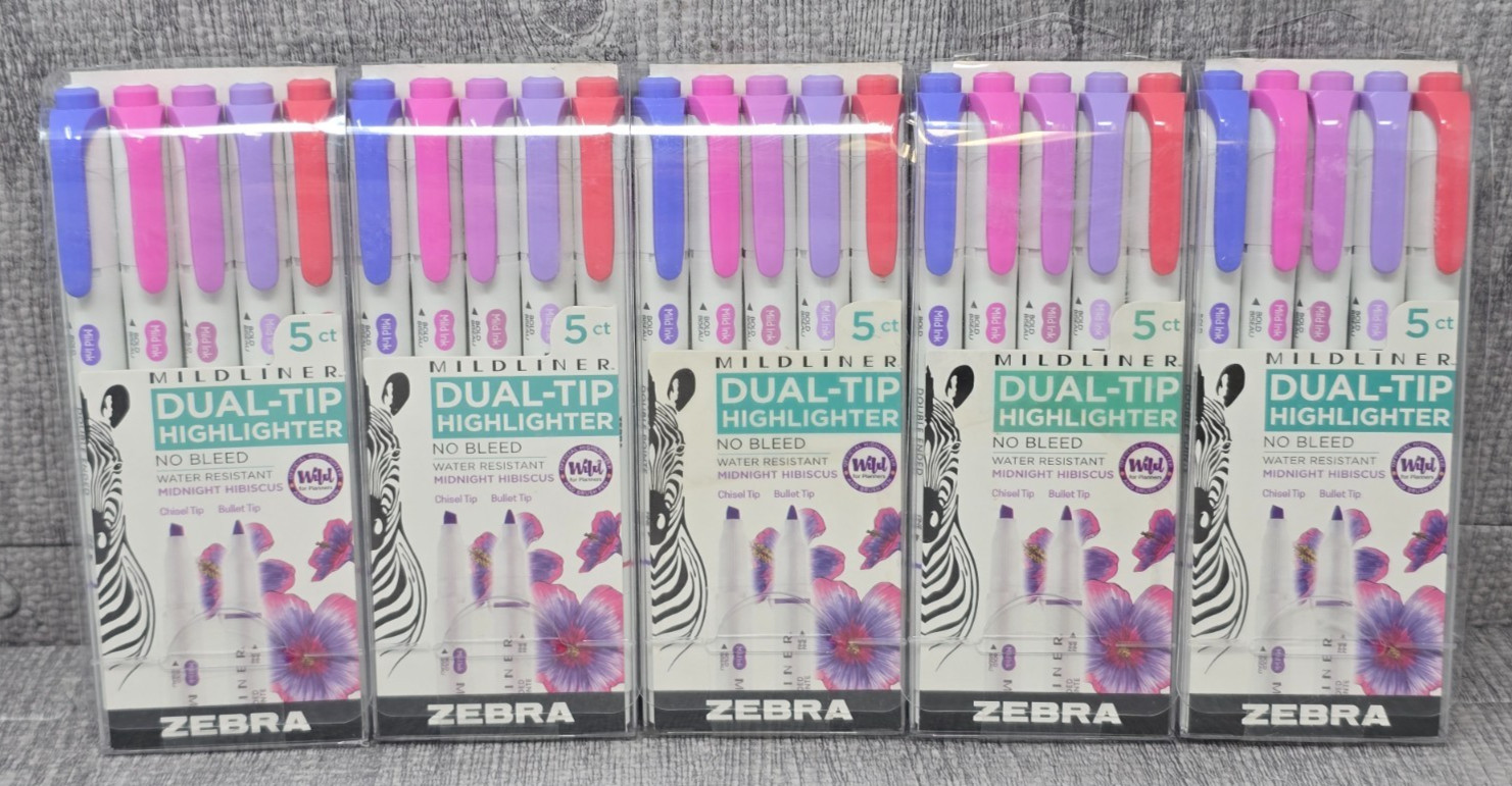 Lot Of 5 Packs - 25 Total Pens - Mild