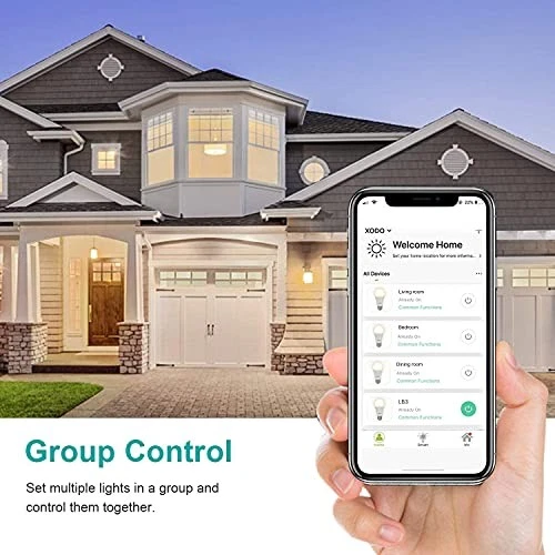 XODO SMART WI-FI A19 CANDELABRA LED BULBS DIMMABLE APP & VOICE 4-PACK - WHITE - Image 4 of 4