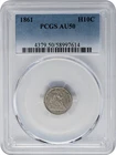 1861 Seated Liberty Half Dime H10C AU50 PCGS 951783-44