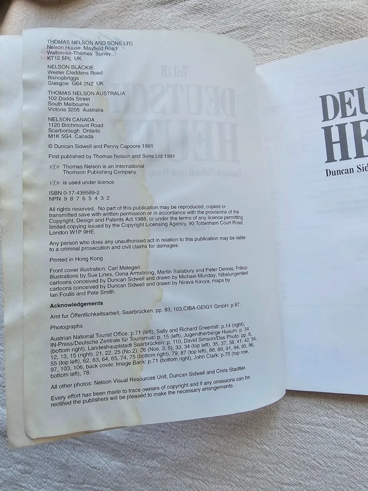 Vintage GCSE 90s German Today Deutsch Heute Teil 1 2 Learn Speak Study Bundle - Image 4 of 4