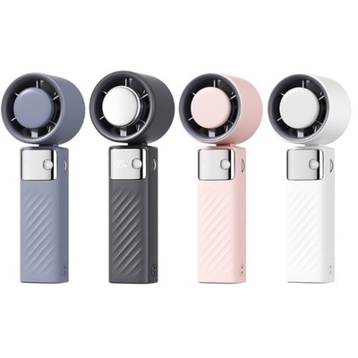 Practical Small Desktop Fan Comfortable Fan LED Display Office Fan Rechargeable
