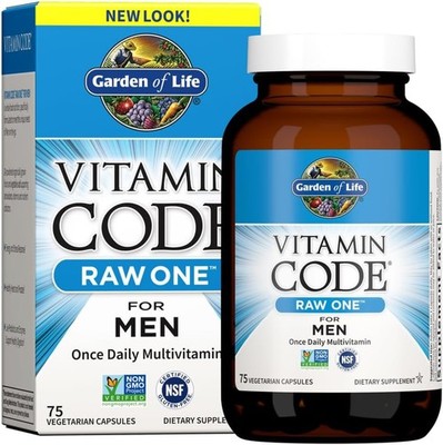 Garden of Life Vitamin Code Raw One Multivitamin for Men - 75 Capsules