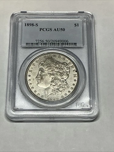 1898-S Morgan Silver Dollar $1 PCGS AU50