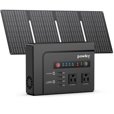 200W 146Wh Portable Power Station Camping Solar Generator with 40W Solar Panel