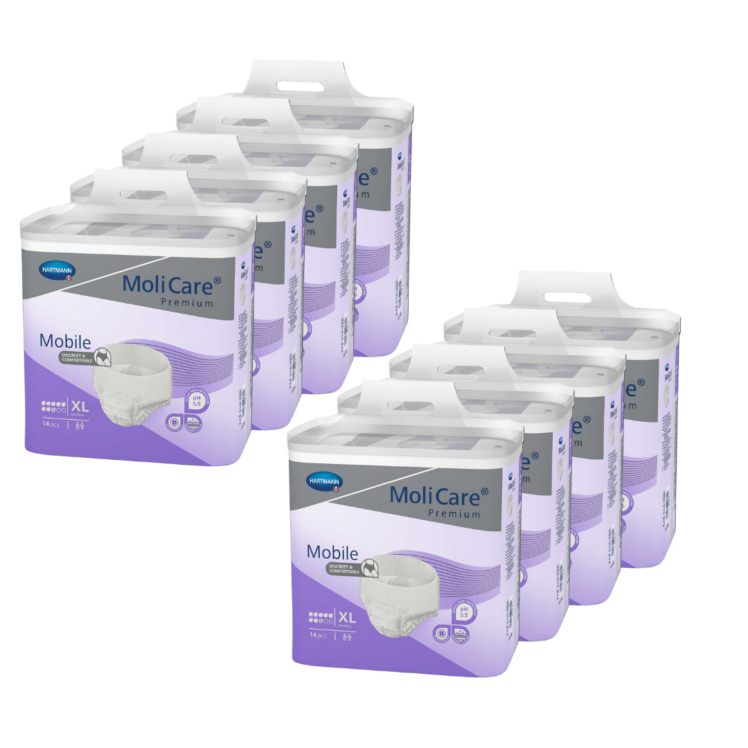 MoliCare Premium Mobile 8 Tropfen in Größe XL 8x14 = 56 Stück Inkontinenzhosen