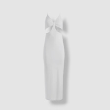 $295 Alice + Olivia Women's White Spaghetti Strap Cutout Dress Size 2