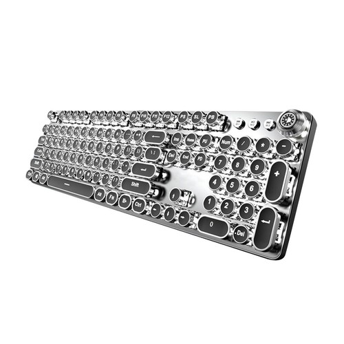 Retro Punk 104 Key Steampunk Keyboard Women Men Mechanical Gaming Keyboard - Picture 2 of 7