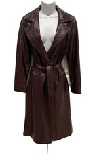 Leith Womens Gloss Coat Jacket Burgundy Size S