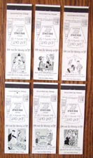 HEINZ KETCHUP CARTOON MATCHBOOK COVER SET OF 6: PITTSBURGH EMPTY MATCHCOVERS D20