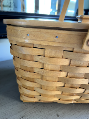 Longaberger 2001 Large Market Basket with Divided Protectors