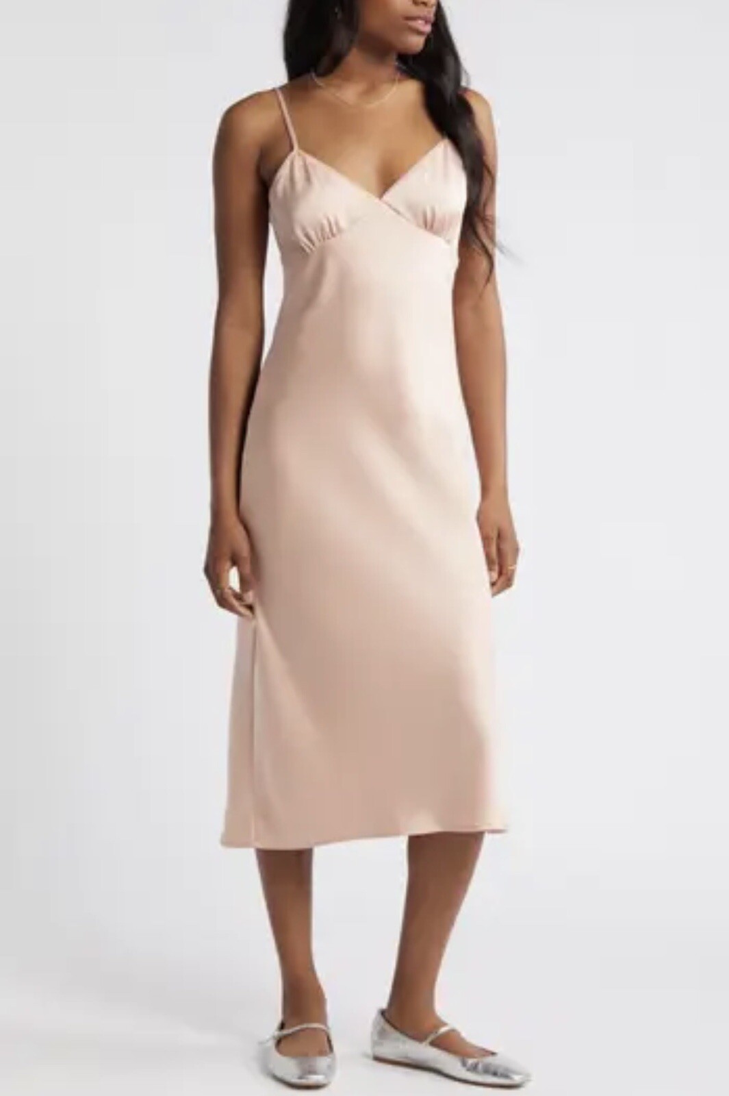 House of Harlow 1960 x REVOLVE Stella Deep V Satin Slip Dress Size Sm