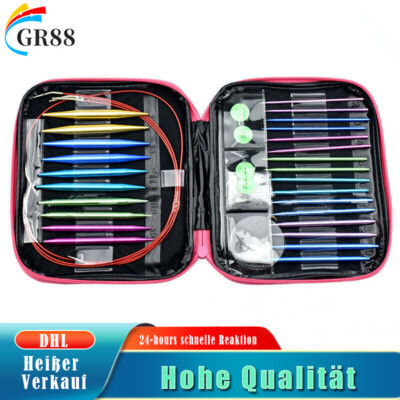 13 Paare Starter Knit Pro Kit Metall Kreisförmige austauschbare Stricknadel Set