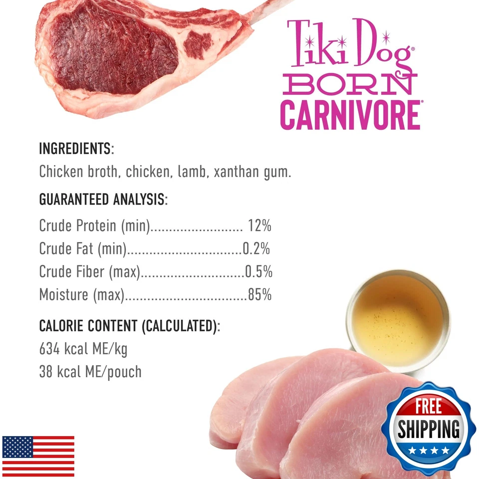 Tiki Dog Born Carnivore Protein Booster Dog Food Topper, Chicken and Lamb Rec - Image 4 of 4