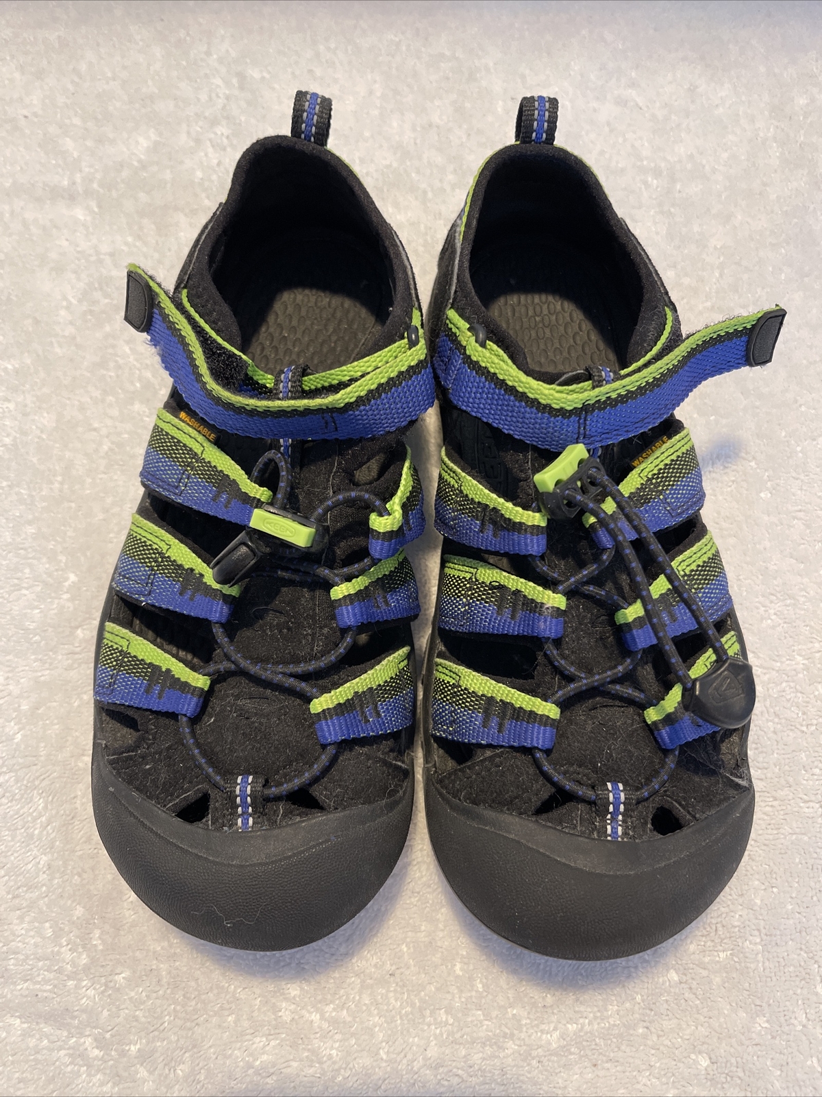 Scarpe da trekking impermeabili Keen Newport taglia 4 blu e verde